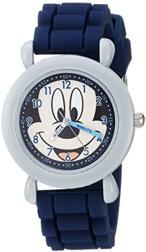 Disney Mickey Mouse Kids' Plastic Time Teacher Analog Quartz Silicone Strap Watch