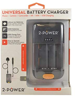 2-Power Universal Camera Battery Charger-Retail