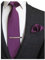 RBOCOTT Purple Silk Tie and Pocket Square, Necktie Tie Clip Set for Men, Purple, general