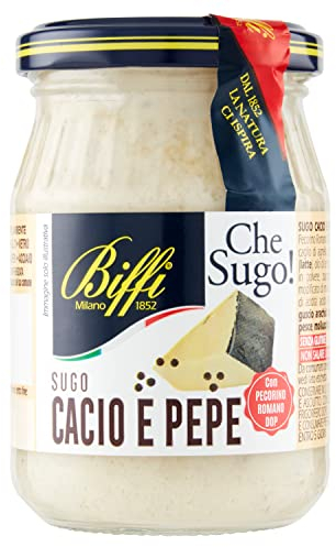 Biffi - Sugo Cacio e Pepe con Pecorino Romano DOP Biffi - Multipack - 3 vasetti da 190 g