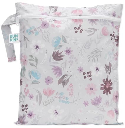 Bumkins Borsa impermeabile per bambini, viaggi, costume da bagno, pannolini di stoffa, parti della pompa, piscina, abbigliamento da palestra, articoli da toeletta, cinghia per passeggino, asilo nido,