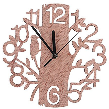 Tiiyee Orologio da Parete Diametro 22 CM, Tondo Muto Frameless Orologi a Muro Silenzioso Orologio Fai Te Grande Moderno Decorazione Montare Stile Rétro Usato per Casa Cucina Camera Ufficio Decorare