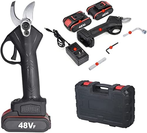 Vokot P1 Forbici potatura elettriche con 2 Batterie Ricaricabili 48V, MODELLO 2025, lama 30mm, cesoie elettriche professionali per giardinaggio