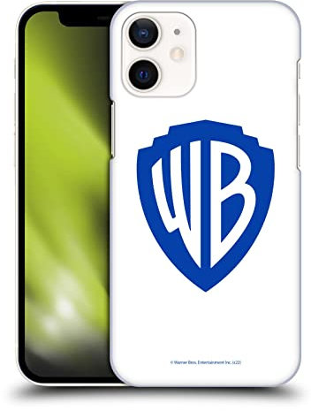Head Case Designs Officially Licensed Warner Bros. Shield White Logo Hard Back Case Compatible With Apple iPhone 12 Mini