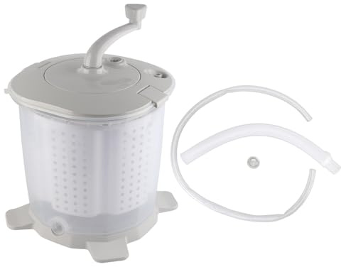 Lavatrice a Manovella 2 in 1, Manuale Non Elettrica Con Asciugatrice Centrifuga, Portatile Alimentata a Mano per Campeggio Appartamenti Scuola