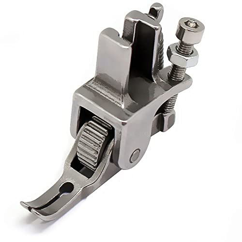 Fbshicung Adjustable Steel Wheel Presser Foot P363 Roller Zipper Presser Foot for Sewing Machine Juki Brother Single Needle Lockstitch Machine Foot