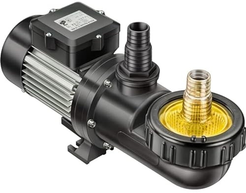 poolomio® Poolpumpe Aqua Splash II - selbstsaugende Filterpumpe zur Poolreinigung - Förderleistung 6 m³/h - leistungsstark, geringer Stromverbrauch - Anschluss Ø 32/38 mm
