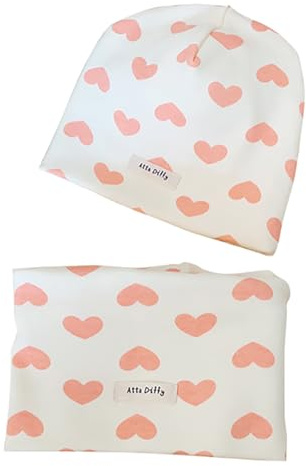 VUCDXOP 1 Set Cappello e Sciarpa in Cotone per Bambini, Autunno e Inverno, Caldo e Confortevole, Design Animale Unico, Lavabile in Lavatrice