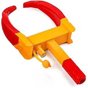 Wheel Clamp Lock, Anti-Theft Car Security Claw, Heavy Duty Trailer Tire Lock, for Cars, Caravans, Trailers, Van