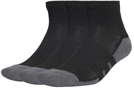 adidas Unisex Essentials Climacool Quarter 3Pp Socks, Black/Grey Six, 6.5-8