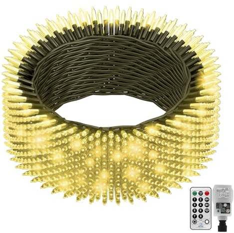 CORST 120M 800LED Long Outdoor Fairy Lights Christmas Tree Lights Plug in,Outside Xmas Fairy Lights for Garden Mains Powered Waterproof with Remote & Timer 8 Modes,10M Lead Wire.