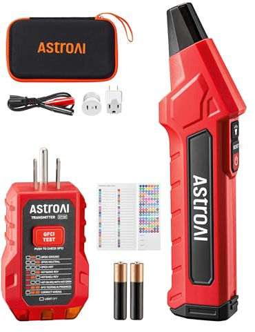 AstroAI Circuit Breaker Finder with GFCI Outlet Tester, Electrical Tester Tool for Home/Workshop Circuit Tracing, Quickly Locates Breakers with Indicators