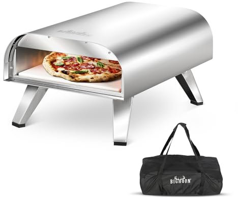 BIGHORN Four à pizza au gaz portable,pieds pliable;four à pizza portable