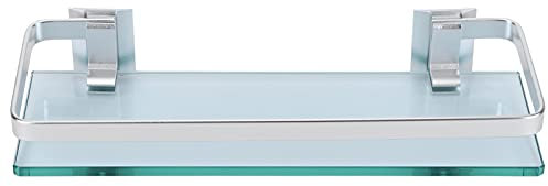 ZDETGU Space Aluminiumregal Gekröntes Verdickter Glas Badezimmer Toilette Glas Lager Rack Bad Badezimmer Regal Toilette Glasregal Aluminium Regal Home Rack Badezimmer Vorrat