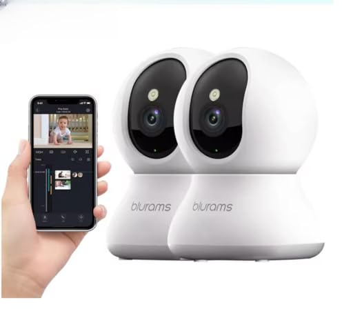 benshop Baby Monitor HD 2K hemsäkerhetskamera med rörelsedetektion och tvåvägs ljud, enkel installation, klar dag och natt babyvideomonitor (2)
