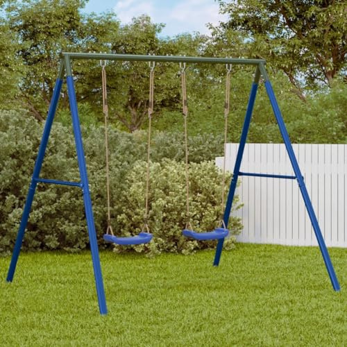 GeenYuu Struttura altalena in acciaio verniciato per esterni L 206 x H 185 cm, robusto telaio da arrampicata, compatibile con altalene, altalena nido, scala a maglia, ideale per giardino e parco