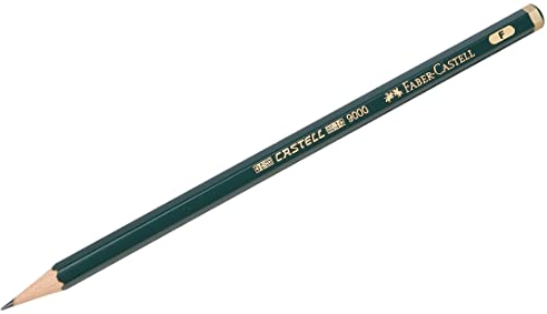 FABER-CASTELL 119010 - Bleistift Castell 9000, Härtegrad F, 1 Stück