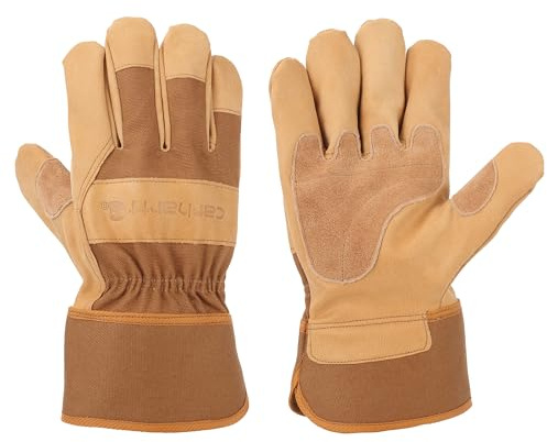 Carhartt herr korn läder arbetshandske med säkerhetsmanschett kallt väder