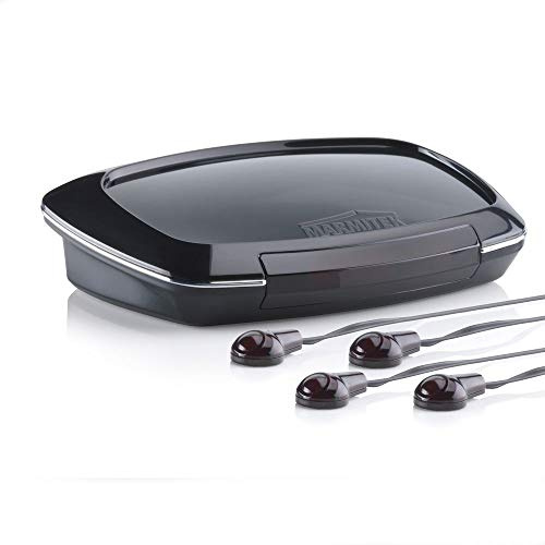 Marmitek Invisible Control Black 4 - Infrarotverlängerung - Emitter (Klebe) LEDs - 4 Geräte - Tischmodell - Bedienung Geräten in geschlossenen Schrank mit eigenen Fernbedienung, Schwarz, 08091