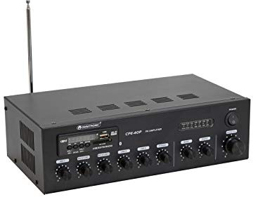 OMNITRONIC CPE-40P ELA-Mischverstärker mit MP3-Player & IR-FB, Bluetooth, 40 Watt RMS