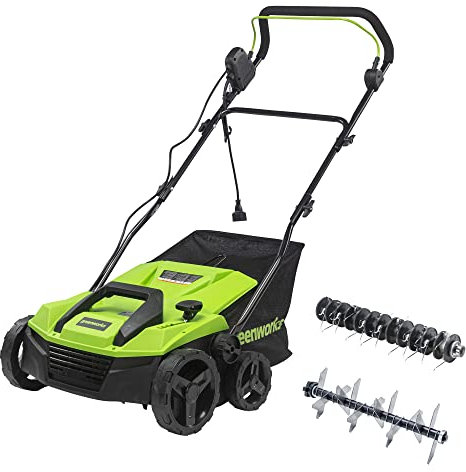 Greenworks Desbrozador/escarificador con Cable de 13 amperios y 14 Pulgadas, DT13B00