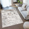 TAPISO Valley Teppich Kurzflor Grau Beige Creme Kleeblatt Marrokanisch Verwischt Meliert Schlafzimmer Wohnzimmer ÖKO-TEX 300 x 400 cm