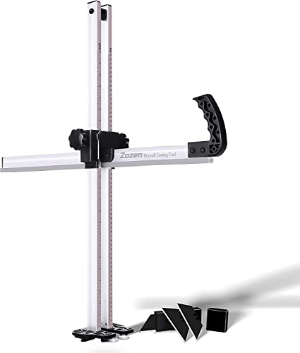 Zozen Board Ripper,plasterboard Cutter/Drywall Cutting Tool, Foldable Cutter, Metric + Imperial Scale,Multifunction/Safe Cutout Tool, with 10pcs Spare Blade. Professional and Efficient.