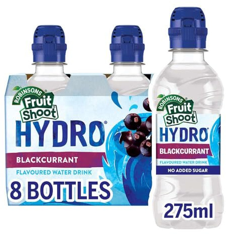 FRUIT SHOOT Hydro Blackcurrant Fruit Flavoured Water, 275ml (Pack of 8)