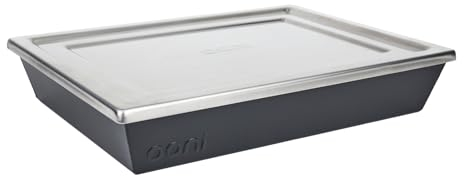 Ooni Detroit-Style Pizza Pan 32 x 24cm - Rectangular Deep Dish Pizza Pan with Lid, Non-Stick Aluminium Pan, Rectangle Baking Pan & Proofing Tray,(UU-P19700)