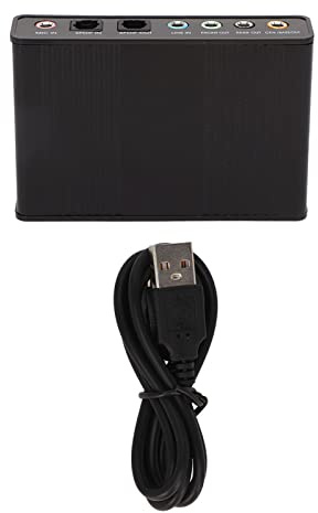 5.1 USB-Soundkarte, 6 Kanäle, 48 kHz, Abtastrate, Analog, Extern, mit SPDIF, Elektronik, Computerzubehör, Computerkomponenten, Karten, Digitaler Play-Recording-Adapter für PC