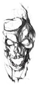 Skull Tattoos For Women Man Arm Temporary Tattoo Sticker Art Lasting Fake Tattoo Waterproof Skeleton Tattoo Sticker