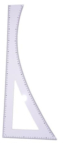 FCNBTTW Righello a forma di L curvo per cucire righello misura sarti angolo retto righello sarti strumento artigianale disegno forniture di misurazione