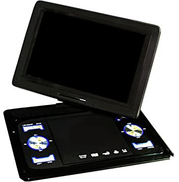 Bärbar DVD-spelare, 13,9 tums bärbar DVD-spelare for hemmabil VCD CD-spel TV-spelare USB-svängbar skärm med fjärrkontroll Mediaspelare,för hem, bil
