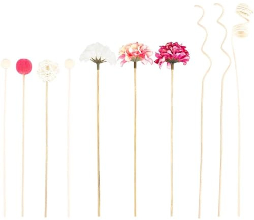 Dinntty 10pcs Diffuser Sticks, Pink Hydrangea Flower Rattan Fragrance Diffuser Rattan Sticks Fragrance Diffuser Replacement Rattan Sticks Home Decor