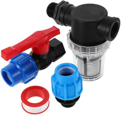 Milisten Garden Hose Shut Off Valve IBC Tote Replacement Valve Plastic IBC Tank Adapter Easy Install Irrigation System Fitting