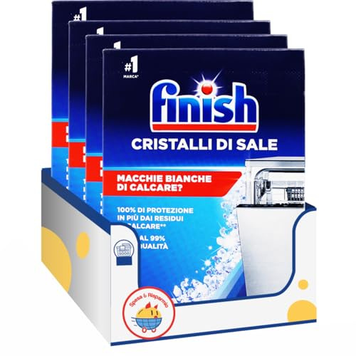 Sale rigenerante lavastoviglie granulare anticalcare – 1 kg kit con Spugna Brandizzata SPESA & RISPARMIO Inclusa – Variazioni 4/8/12 Pezzi (4)