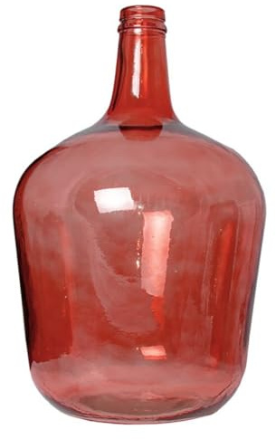 Cosecha Privada Cok Garrafa Vidrio Transparente - Damajuna - Estilo Apple Botijo transparente de colores. (Roja, 12 L)