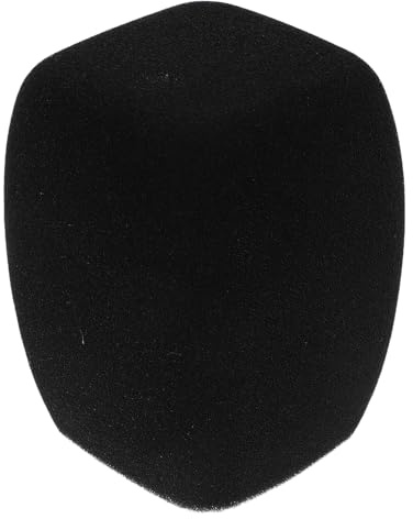 PAMINGONO Filtro Antipop para Micrófono de Mano Pequeño, Cubierta de Esponja Antiviento Negra, Protección Ligera y Transpirable para Karaoke, Entrevistas y Grabaciones en Estudio