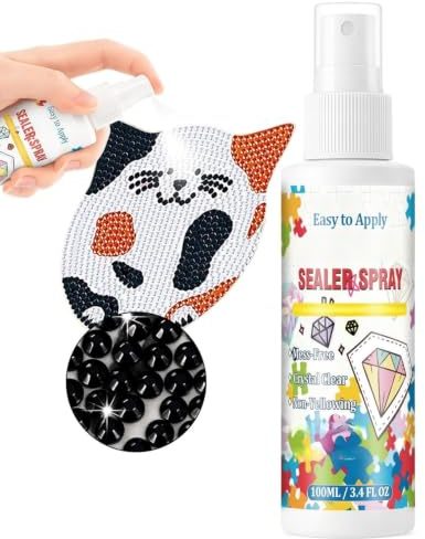 100ML Diamond Paint Sealer Spray,Diamond Paint Glue,Ac-Rylic Sealer Spray Sealant For Rhinestone Art Painting,Protect Against Dust and Diamond Loss,Keep Painting Shiny,For Maintain Transparent&Gloss