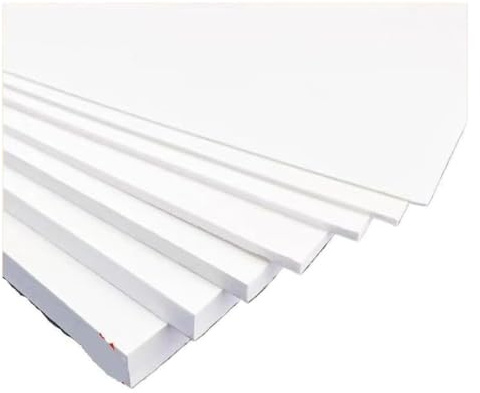 Skum bräda, Paket med 5 vita PVC-skumskivor 5 mm i flera storlekar(0.5x20x30cm)