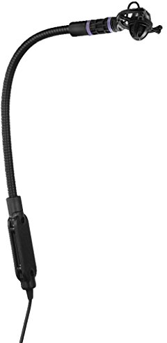 JTS CX-516W Elektret-Instrumentenmikrofon für Abnahme von Akkordeon, Klavier oder Blas-Instrument, Schwanenhals-Mikro mit Supernieren-Charakteristik inkl. Transport-Box und Windschutz, in Schwarz