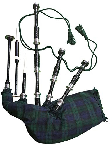 Große Highland Voll Set Dudelsack aus Rose Holz mit Nickel Remasuri Reittiere.