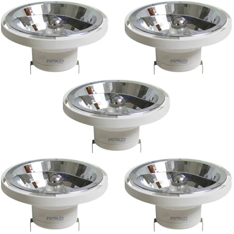 Sigmaled lighting, LED-Spot AR111 G53, 14 W (entspricht 120 W Halogen), 12V AC/DC, Neutralweißes 4000 K, 1050 Lumen, AR111 LED-Leuchtmittel, 5er-Pack