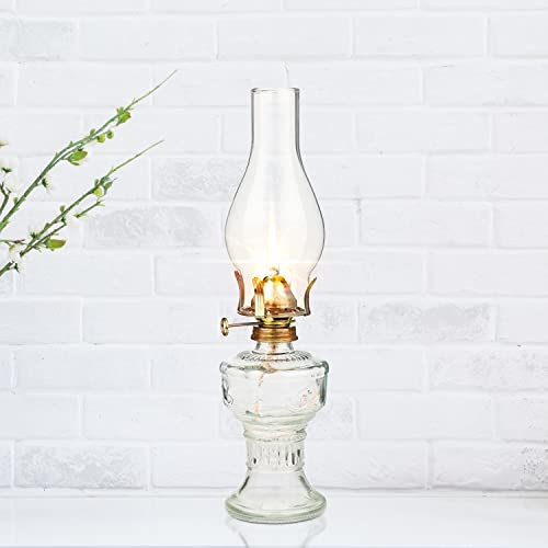 32cm Glas Petroleumlampe Öllampe Glas Klassische Retro-Dekoration Lampe Hochzeit Urlaub Dekoration Öllampe große Kapazität hohe Qualität