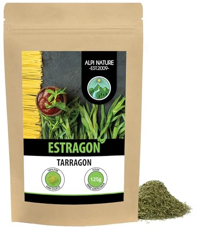Alpi Nature Estragon getrocknet 125g, Estragon gerebelt zum Würzen von Sauce Béarnaise