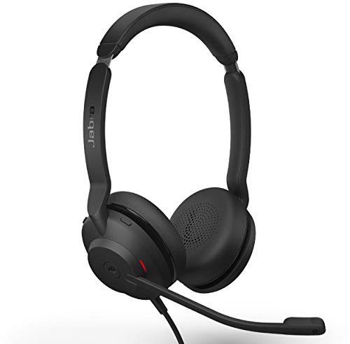 Jabra Evolve2 30 MS Wired Headset, USB-A, Stereo, Black – Lightweight, Portable Telephone Headset with 2 Built-in Microphones – Work Headset with Superior Audio and Reliable Comfort