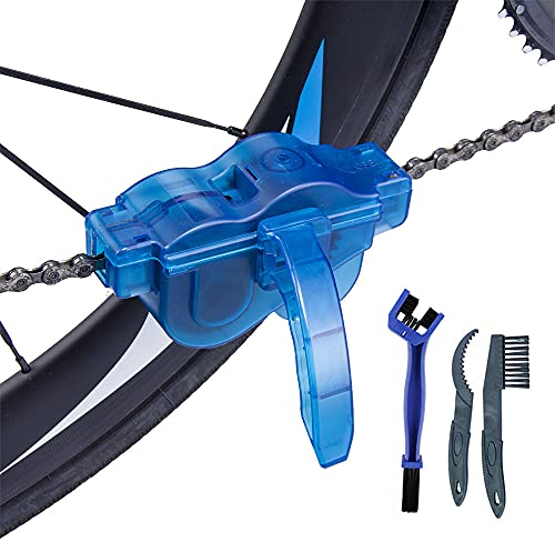 Deautie Fahrrad Sauberes Pinsel, 4Pcs Reinigung Scrubber Pinsel-Werkzeug, Fahrrad Kettenreinigungsgerät Kit, Fahrrad Kettenreiniger Set, für Rennrad Mountainbike und andere Fahrradtypen