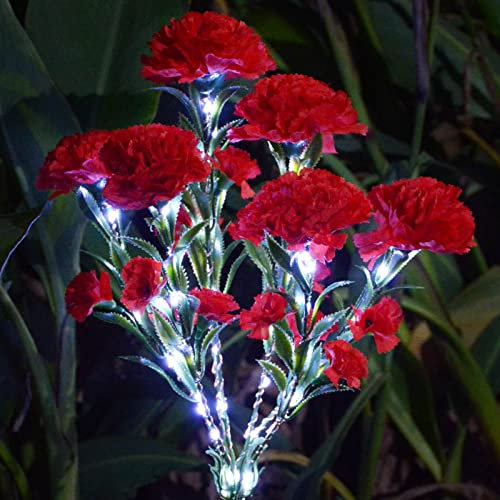 Lampes solaires d'extérieur imperméables pour jardin, terrasse, jardin, jardin, pot de fleurs, cadeaux de fête des mères, Noël (avec 21 têtes de fleurs lumineuses)