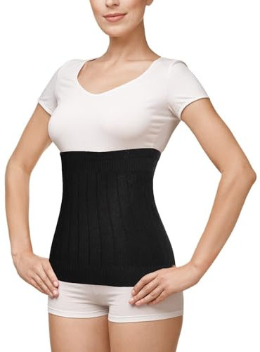 Risipu Damen Kaschmir Winter Nierenwärmer elastische Taille und Bauch Unterstützung Wärmegürtel für Rücken Lendenwirbelsäule und Menstruationsschmerzen Relief