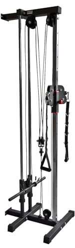 Hansson Sports® Kraftstation mit Latzug Kabelzug Seilzug zur Wandbefestigung Latzugmaschine Latzugturm Kabelzugturm (A:Kabelzugstation)